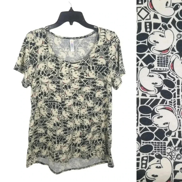 {LuLaRoe} X Disney's Mickie Mouse Print Short Sleeve Tee - Picture 1 of 10